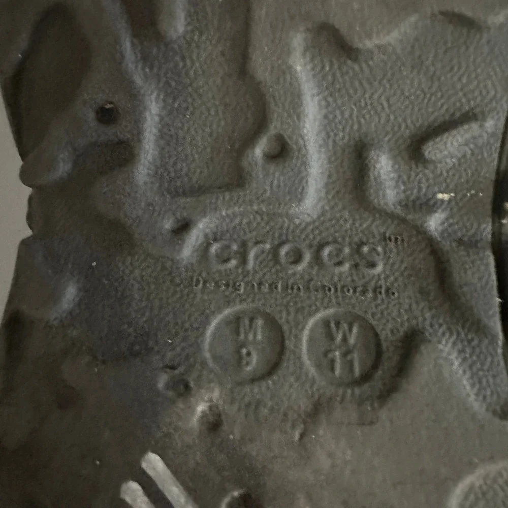 Crocs Pollex Clog Salehe Bembury Black Mens 9 Womens 11 Fingerprint Sandal